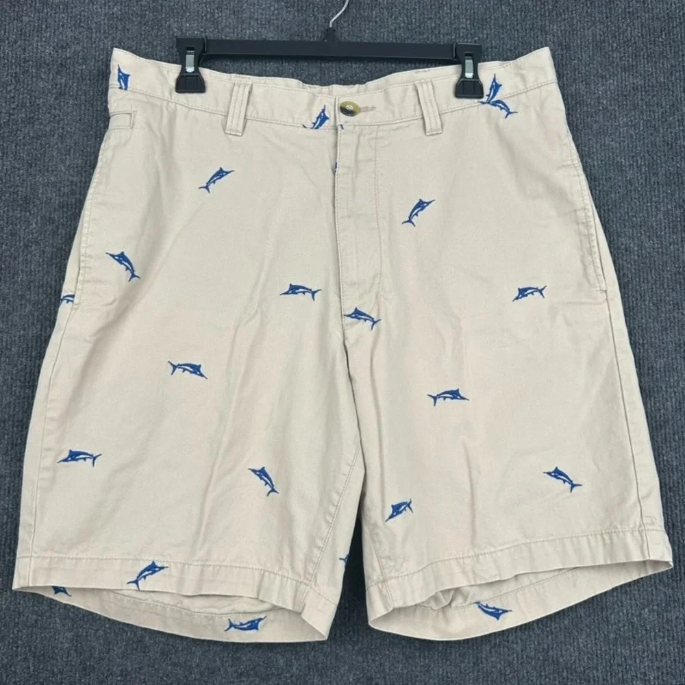 Hook & Tackle Men's Chino Sailfish Tan Size 36 Fishing Outdoors Preppy Casual